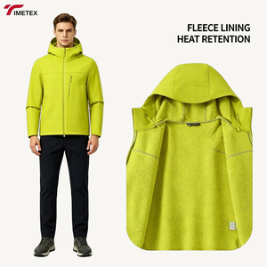 Chaqueta Softshell para Hombre con Forro Polar, Impermeable, Cortavientos, con Capucha, para Senderismo, Montañismo, Trabajo, con Logotipo Personalizado, Venta al Por Mayor, OEM - Product Image 3