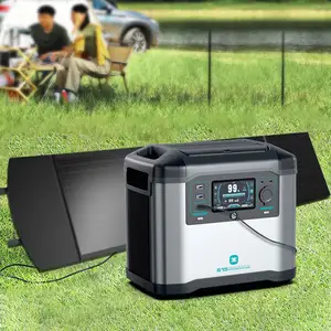 1500W Portable Power Station For Outdoor Camping Self-Driving Emergency Car Mobile Charging Solar Panel Mobile Charging Source