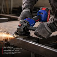 Meuleuse d'angle sans fil NANWEI 115/125 mm pour la découpe et le meulage des métaux, moteur sans balais 9800 tr/min 800W, 3 vitesses
