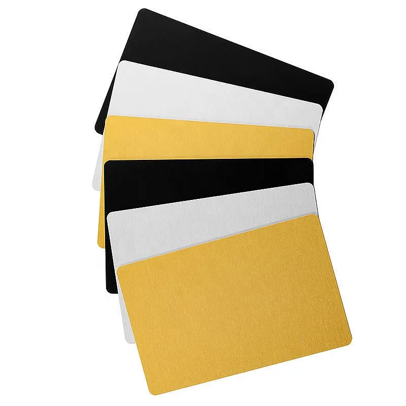 Custom White / Black / Gold Sublimation Metal Business Card Full Blank Plain Stainless Steel Card