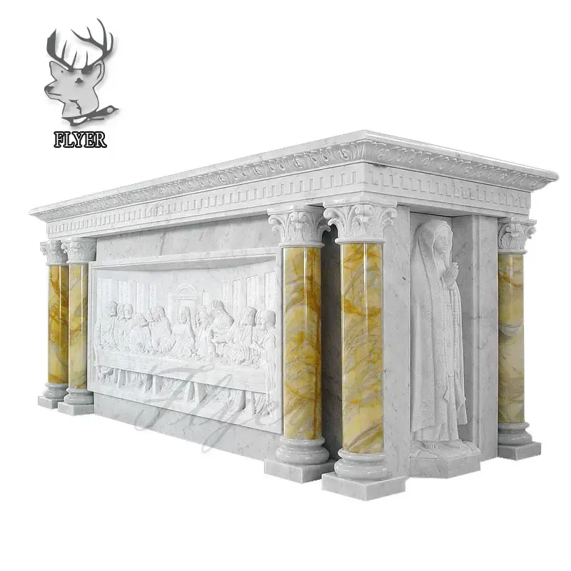 Hochwertige Größe anpassen Marmor Altar Tisch Chinesischer Marmor Altar Katholischer Satz Altar Tisch Zum Verkauf