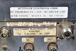 Huttinger Elektronik 0102654 B 86-0006 Rf-Driver-Amp 2kW Modèle 102654-LW30888 - Product Image 6