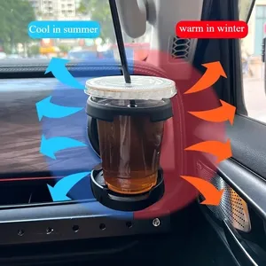 Support de tasse pliable pour climatisation de voiture, compatible avec les aérateurs, pour boissons et café, garniture intérieure - Product Image 5