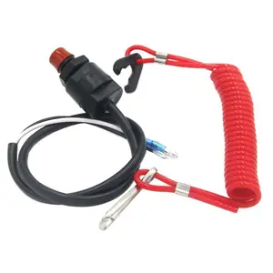 Universal Boat Outboard Engine Motor Lanyard Kill Urgent Stop Switch & Safety Tether Lanyard for Yamaha/Tohatsu/Honda Outboard