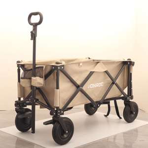 Chariot pliable tout-terrain avec roues, facile à ranger, léger, portable, pour le camping, les voyages, le jardin, l'aménagement paysager - Product Image 1