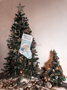 2025 nuovo orsacchiotto blu stile orsacchiotto di natale calza regalo di natale albero di natale decorazione appesa decorazioni natalizie - Product Image 5