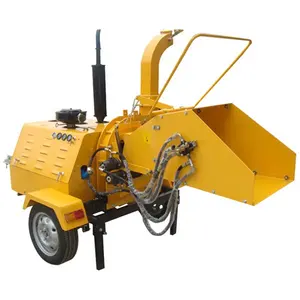 CE approved high efficiency wood mulcher chipper with diesel engine