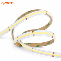 Lampu Strip LED COB Dual Color CCT 10mm Grosir 24V 560LEDs Ra90 2700K 6500K 1100lm 3-Kabel Tanpa Sambungan Linear 10m Reel