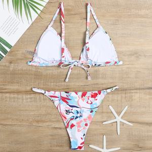 Traje de Baño Bikini Sexy para Mujer con Micro Bra y Tanga en V, Personalizado al por Mayor, Tallas Grandes XS - Estampado/Liso/Con Logo en la Parte Delantera - Product Image 3