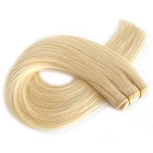 Extensiones de cabello 100 cabello humano virgen producto a granel de alta calidad Super doble dibujado crudo indio 100% cabello humano virgen 10 paquete - Product Image 2