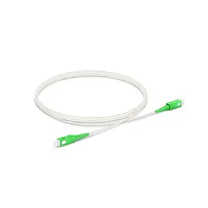 Kabel patch serat SC/APC-SC/APC G657A, kabel patch 1 mode tunggal 9/125 1 core 2m putih 2.0mm LSZH