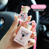 Diffuseur de parfum pour voiture en verre personnalisé, désodorisant liquide moderne, diffuseur d'huiles essentielles à suspendre