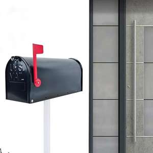 Boîtes <span class=keywords><strong>aux</strong></span> <span class=keywords><strong>lettres</strong></span> architecturales Boîte <span class=keywords><strong>aux</strong></span> <span class=keywords><strong>lettres</strong></span> de montage et kit de poteau au sol Métal moyen avec revêtement en poudre Noir Rouge Blanc Marron - Product Image 3