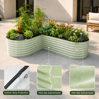 Kit de jardinière surélevée en métal galvanisé en forme de L, 34 pouces, extra haute, pour l'extérieur, bac à légumes, fabrication OEM ODM personnalisée