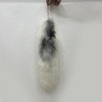 Pendentif en fourrure de renard véritable de haute qualité, accessoire de sac fourrure tendance pour femmes