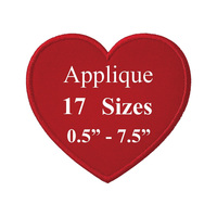 Vente en gros de patchs personnalisés en forme de coeurs de maman patchs appliqués broderie de coeur