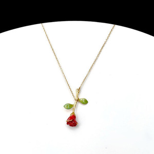Collar de moda "La rosa <span class=keywords><strong>del</strong></span> Principito" <span class=keywords><strong>Serie</strong></span> de pulsera de rosas pintada a mano Collar de diseño retro de lujo para mujer al por mayor - Product Image 2