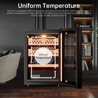 CIGARLOONG Cave à cigares Refroidisseur à température constante Contrôle de l'humidité, étagères en bois de cèdre 50L Armoire à cigares et armoire à vin
