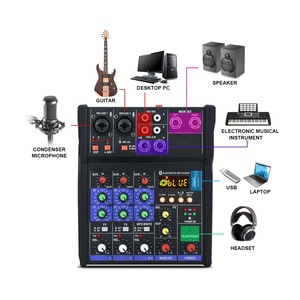Mini console <span class=keywords><strong>de</strong></span> mixage audio avec USB, <span class=keywords><strong>prix</strong></span> d'usine en gros - Product Image 2