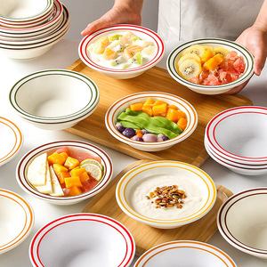 Tazones pequeños de melamina para hielo raspado, sopa dulce, ensalada de frutas, tazones redondos para postre, uso en fiestas, servicio de café y té en hoteles. - Product Image 1