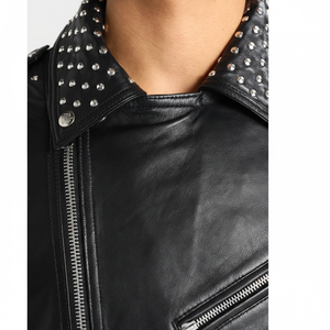 แจ็กเก็ตหนังวัวแกะแบบบางแบบปรับแต่งได้ซิปปิดไซส์ใหญ่พิเศษพิมพ์ลายแกะสำหรับฤดูหนาว - Product Image 1