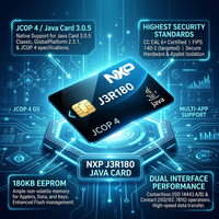 Tarjeta Inteligente J3R180 JCOP 4 Java Card 3.0.5 de Doble Interfaz, 180KB EEPROM, Tarjeta IC de Control de Acceso
