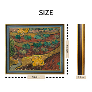 Vincent Van gogh's Olive Trees On A Slope in phong cảnh ấn tượng trên vải với Khung in kỹ thuật số thân thiện với môi trường - Product Image 4