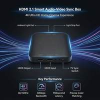 Kit de synchronisation de rétroéclairage TV Tuya WiFi HDMI2.1, bande lumineuse LED RGBIC, lumière ambiante, application Smart Life, commande vocale pour jeux et home cinéma