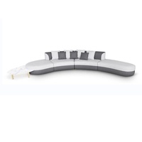 Neueste High-End gebogene Sof amöbel Villa modulares halbrundes Sofa mit Marmor Couch tisch moderne italienische Sofa garnitur Luxus