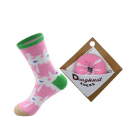 Spot Creative Mid-tube Fun Chaussettes Donut Fabricants d'emballages Vente en gros Automne Unisexe