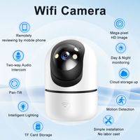 Caméra de sécurité domestique sans fil 3MP, caméra intelligente HD PTZ pour bébé et animal de compagnie, appel vidéo via application mobile WiFi, détection sonore, carte mémoire