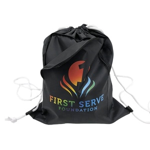 กระเป๋าเชือกผูกโพลีเอสเตอร์แบบกำหนดเองพร้อมโลโก้สำหรับโปรโมชั่น - Product Image 3