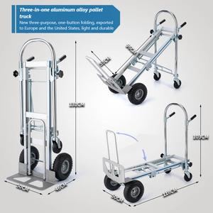 सबसे लोकप्रिय खड़ी क्षमता 600lbs भारी कर्तव्य एल्यूमीनियम हाथ ट्राली Dollys foldable हाथ ट्राली - Product Image 6