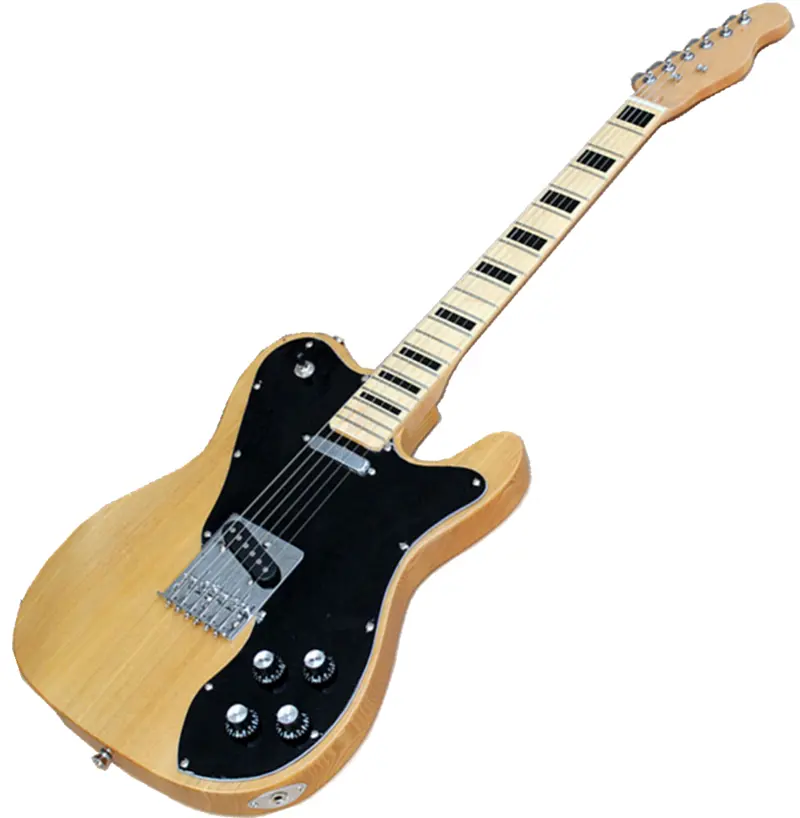 Изготовленный на заказ Oem tl электрогитара с черной инкрустацией блока, натуральная электрогитара