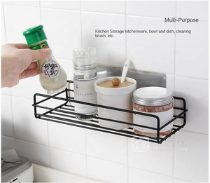 YUYANG Étagère de Rangement Murale pour Salle de Bain et Douche, <span class=keywords><strong>Sans</strong></span> Perçage, en Fer, Organisateur pour <span class=keywords><strong>Cuisine</strong></span> et Salle de Bain - Product Image 3