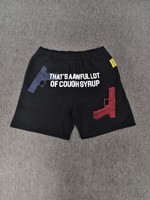 Ces shorts décontractés pour hommes en coton avec cordon de serrage et motif lettres, pour le commerce extérieur, sont vraiment un très grand nombre de shorts.
