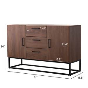 ダイニングルーム用のヴィンテージサイドボードは、ビュッフェキャビネット家具に十分な収納スペースを提供します - Product Image 4