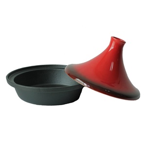 <span class=keywords><strong>Tajine</strong></span> marocaine de 3.65 pintes avec Base en fonte émaillée et couvercle en forme de cône en céramique - Product Image 1