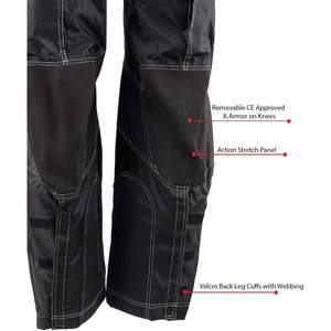 2025 cuir hommes MPM5730 moto cavalier pantalon noir et gris Tri-Tex tissu avec CE armure Protection taille 38 - Product Image 2