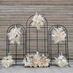 Hochzeitsdekoration im Freien: Gitterbogen für Hochzeitsfeier, Hintergrund-Dekor, Brautparty-Arrangement, Blumenbogenständer - Product Image 3