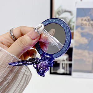 Butterfly Diamond Mirror Ring Holder Glitter Makeup <b>Stand</b> Magnetic <b>Desktop</b> Phone Holder For Apple iPhone Pink Purple Blue Gold - Product Image 3