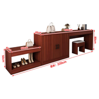 Meuble TV moderne en bois sur mesure pour chambre d'hôtel, avec casier à bagages et bureau intégré, ensemble complet pour usage commercial, maisons d'hôtes et auberges