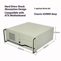 Châssis de contrôle industriel Evoc IPC-710H 19 pouces 4U, standard ATX, 32 Go de mémoire, disque dur I5, absorption des chocs, intégré I3, en stock