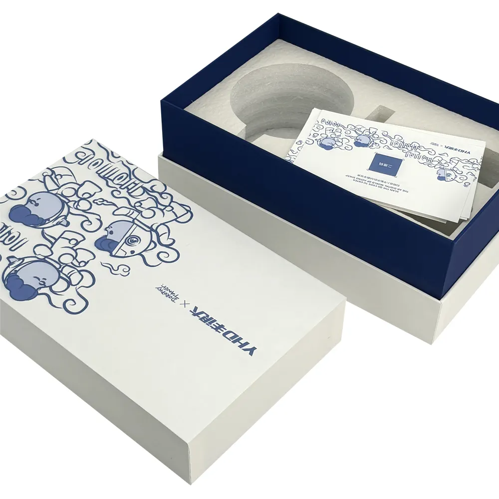 Hoge Kwaliteit Luxe Custom Stijve Kartonnen Verpakking Verwijderbare Deksel Papier Geschenkdozen Wit Met Hals