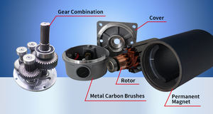 12V/24V NMRV30 브러시 포함 자체 잠금 감속 DC 모터 15W-250W 웜기어 모터 영구 자석 - Product Image 4