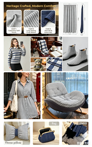 Tissu en laine peignée teint en fil, doux <span class=keywords><strong>au</strong></span> toucher, texture premium <span class=keywords><strong>pour</strong></span> costumes et vêtements <span class=keywords><strong>pour</strong></span> filles, chemises et bas élégants, MOQ 1 mètre - Product Image 6