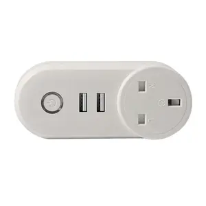 Iot 3 Pin Multi Wifi Smart Wall USB Tomada de parede, tomada elétrica com USB 220V Homekit UK Wifi 2.4ghz AC 100 ~ 240V 2200w