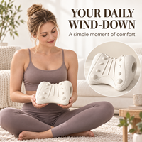 Attelle de nuque en EVA avec points de massage, coussin de soutien cervical réglable pour étirements et relaxation à domicile