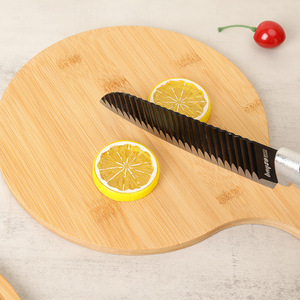 Solid Wood Pizza <b>Trays</b> With Handles Bamboo Serving Platters For Dessert Cake Sushi Western Food 6 7 8 9 Inch - Product Image 4