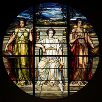 Panel de Privacidad de Vidrio Sólido con Diseño de Retrato, Resistente al Agua, Vidrio Artístico Decorativo de Tamaño Personalizado para Iglesia, Hotel, Villa o Eventos
